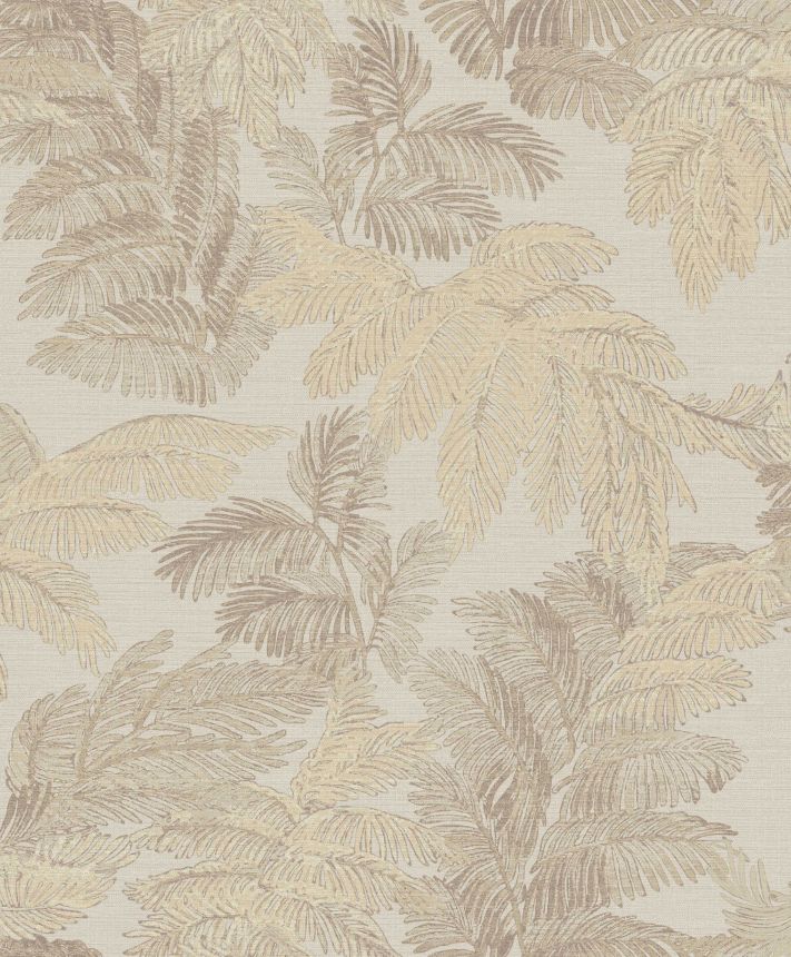 Brown-beige wallpaper with leaves, 28813, Thema, Cristiana Masi by Parato