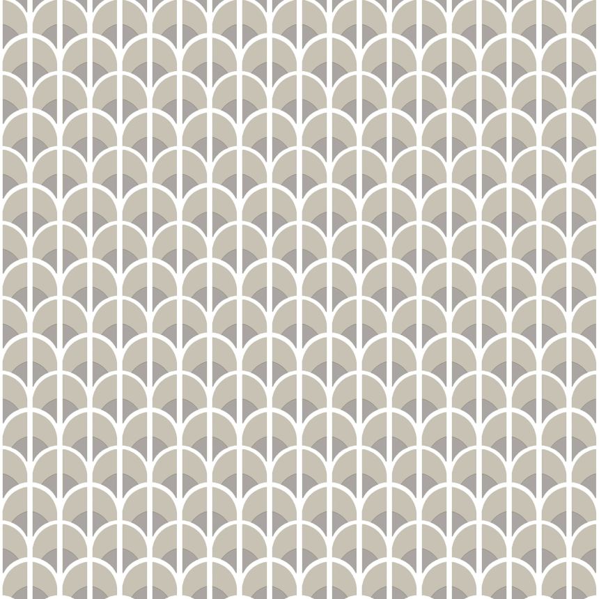 Beige-gray geometric pattern wallpaper, 28866, Thema, Cristiana Masi by Parato
