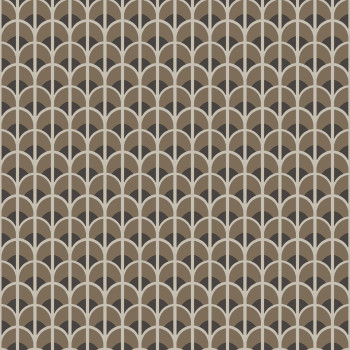 Brown geometric pattern wallpaper, 28867, Thema, Cristiana Masi by Parat
