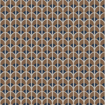 Brown-blue geometric pattern wallpaper, 28869, Thema, Cristiana Masi by Parato