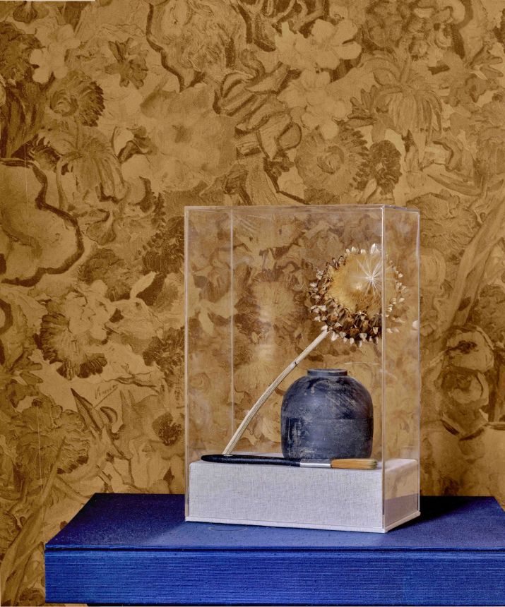 Luxury ocher wallpaper, flowers, 5028480, Van Gogh III, BN Walls