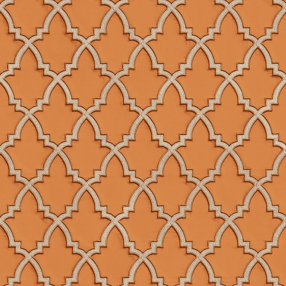 Luxury non-woven wallpaper with a vinyl surface DE120026, Geometric ornamental pattern, Wallstitch, Design ID