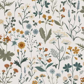 Non-woven wallpaper, meadow flowers, 139391, Vintage Flowers, Esta Home