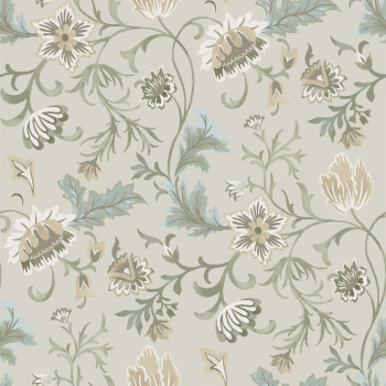 Beige non-woven floral wallpaper, 139412, Vintage Flowers, Esta Home