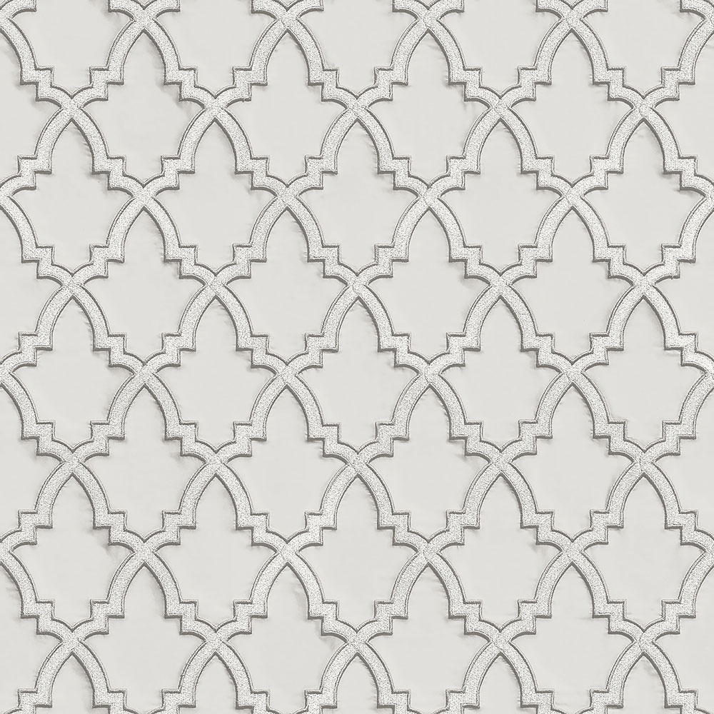 Luxury non-woven wallpaper with a vinyl surface DE120021, Geometric ornamental pattern, Wallstitch, Design ID