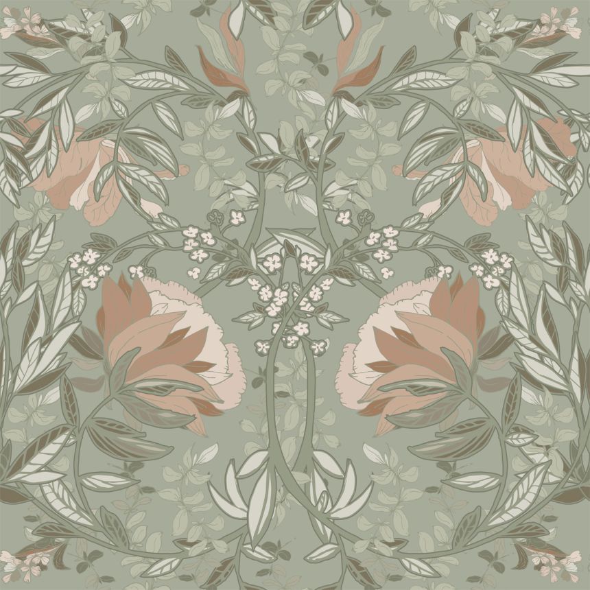 Art Nouveau non-woven floral wallpaper, 139419, Vintage Flowers, Esta Home