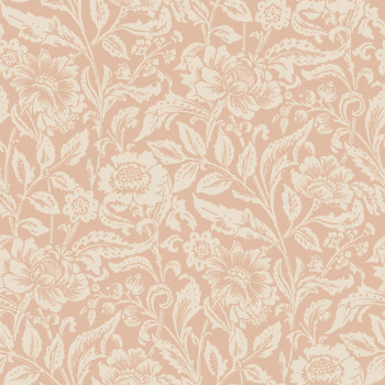 Beige non-woven floral wallpaper, 139427, Vintage Flowers, Esta Home