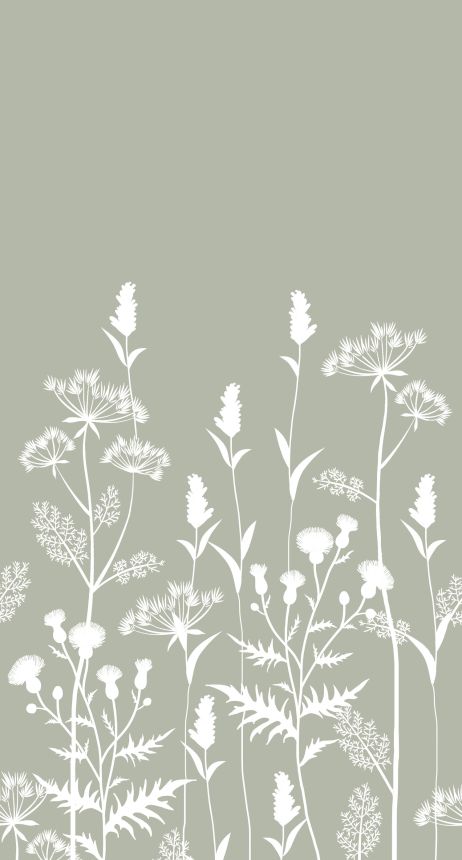 Non-woven wall mural, meadow grasses and flowers, 159214, Vintage Flowers, Esta Home