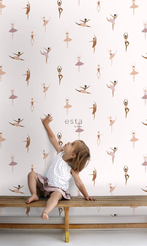 Children's non-woven wallpaper with ballerinas, 139536, To the Moon and Back, Esta Home