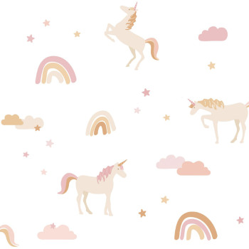 Children's wallpaper, rainbows and unicorns, 139581, To the Moon and Back, Esta Home