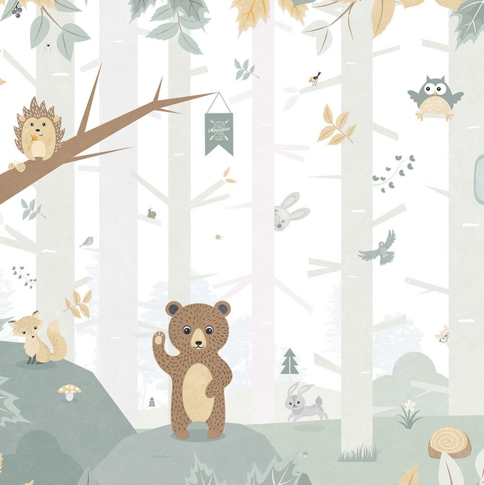 Mural wallpaper non-woven, digital print 30809b, 279 x 280 cm, Smalltalk, BN International