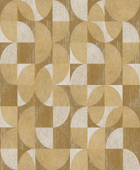 Brown-beige geometric wallpaper, SPI002, Spirit of Nature, Khroma by Masureel