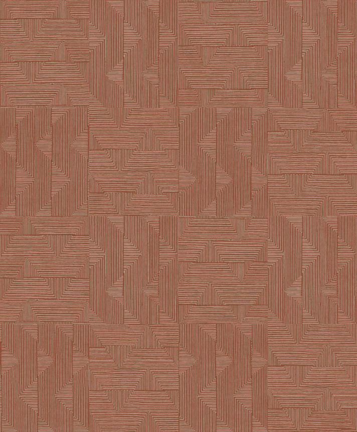 Wine red geometric wallpaper, SPI402, Spirit of Nature, Khroma by Masureel