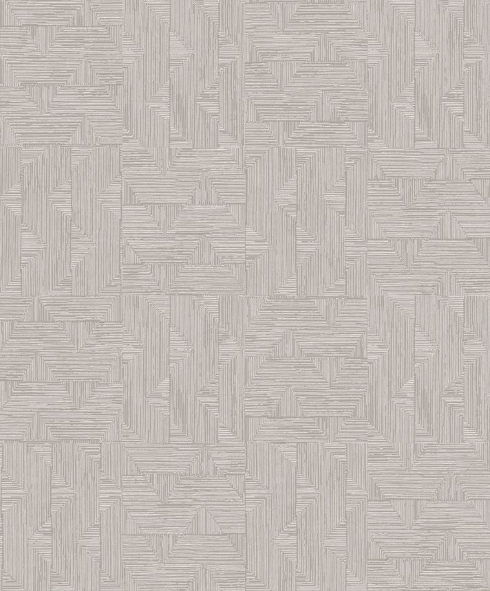 Gray-beige geometric wallpaper, SPI404, Spirit of Nature, Khroma by Masureel