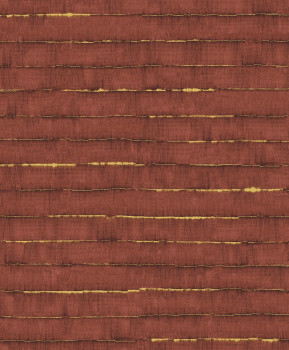 Wine-gold striped wallpaper, SPI503, Spirit of Nature, Khroma by Masureel