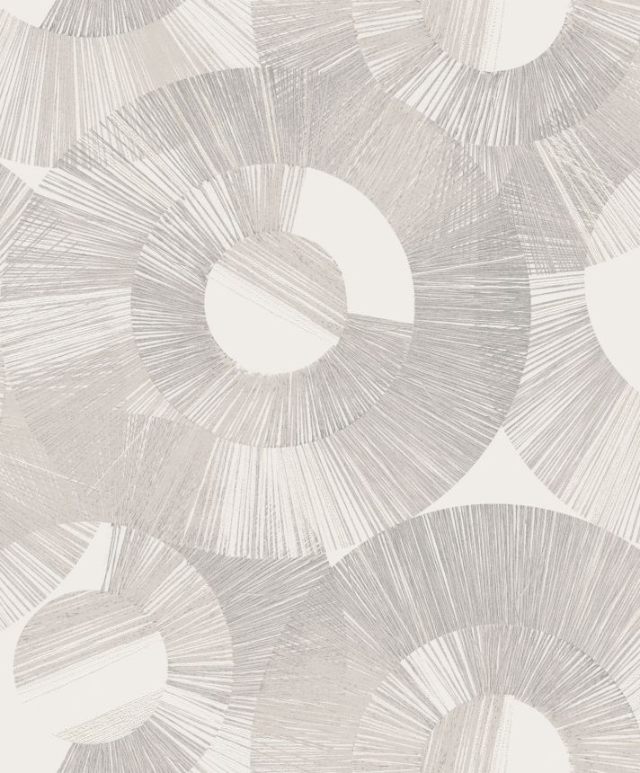 Grey-cream geometric wallpaper, SPI603, Spirit of Nature, Khroma by Masureel