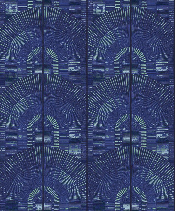 Luxury blue wallpaper Art Deco, SPI804, Spirit of Nature, Khroma by Masureel