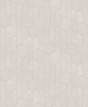 Gray-silver wallpaper with geometric pattern, SUM103, Summer, Khroma by Masureel