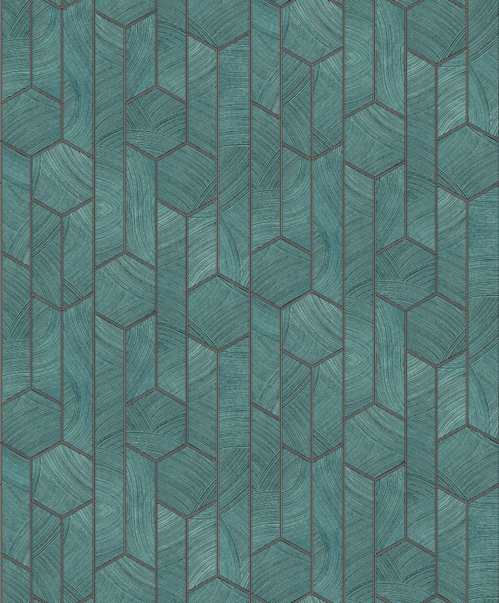 Green wallpaper with geometric pattern, SUM104, Summer, Khroma by Masureel