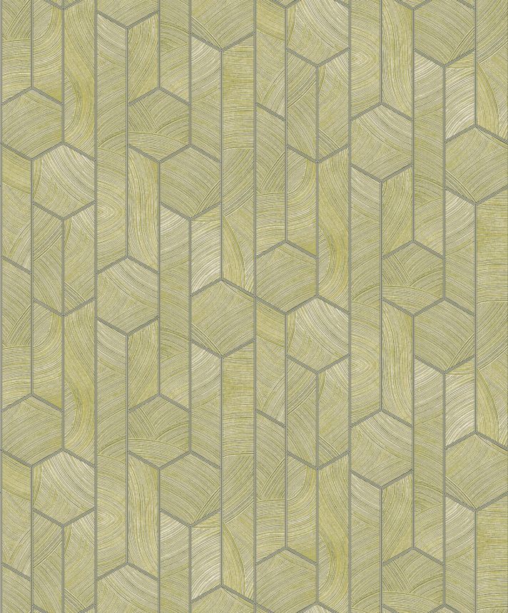 Non-woven wallpaper with geometric pattern, SUM105, Summer, Khroma by Masureel
