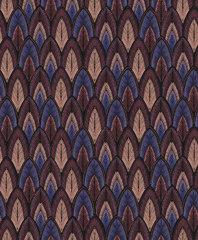 Wine red-blue wallpaper with leaves, SUM403, Summer, Khroma by Masureel