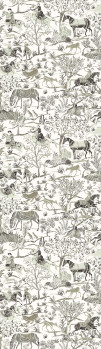Non-woven picture wall mural, nature, horses, DGSUM1011, Summer, Khroma by Masureel