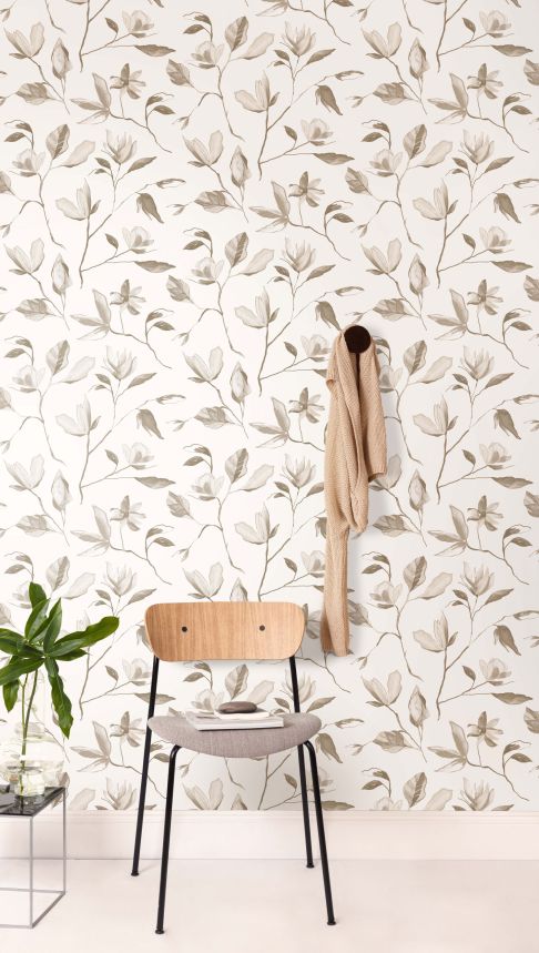 Floral non-woven wallpaper, ZEN002, Zen, Zoom by Masureel