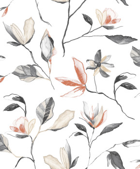 Non-woven floral wallpaper, ZEN007, Zen, Zoom by Masureel