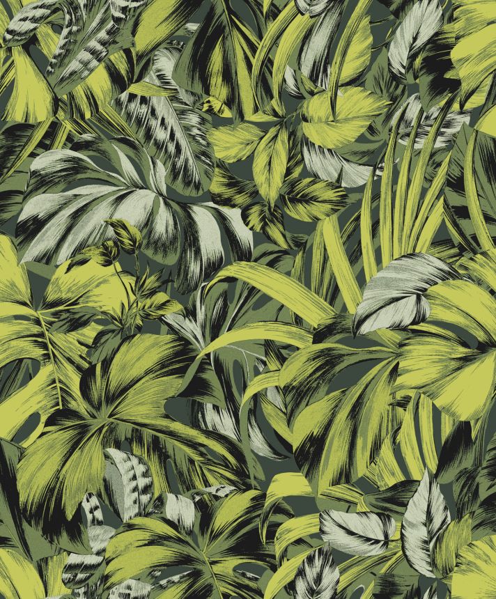 Green wallpaper with leaves, ZEN102, Zen, Zoom by Masureel