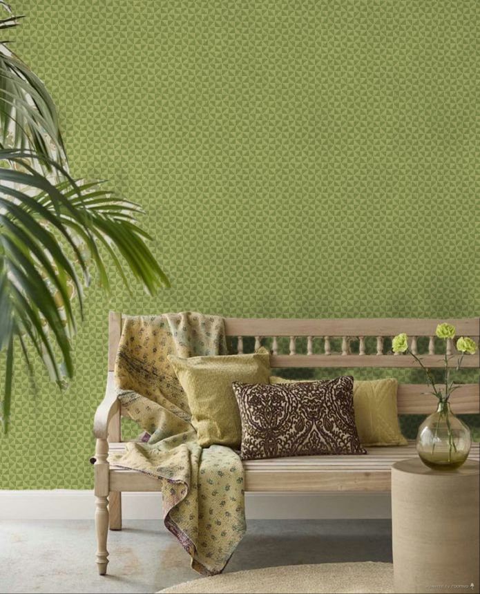Green geometric wallpaper, ZEN304, Zen, Zoom by Masureel