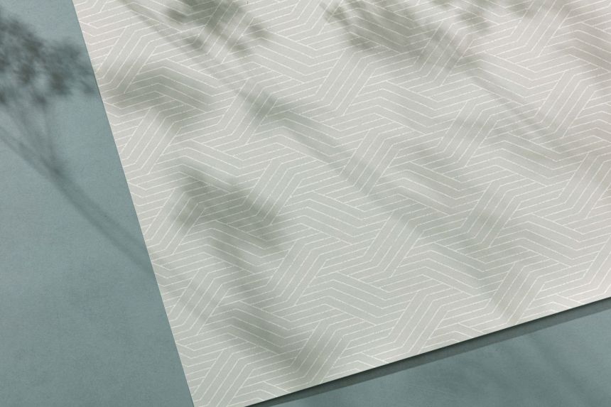 Geometric non-woven wallpaper, ZEN403, Zen, Zoom by Masureel