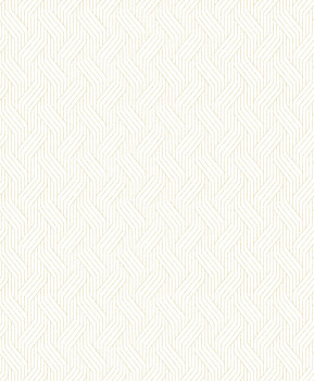 White-gold geometric wallpaper, ZEN404, Zen, Zoom by Masureel