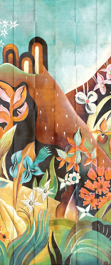 Wall mural, Flowers, leaves, DG3ELS1012, Wall Designs III, Khroma by Masureel