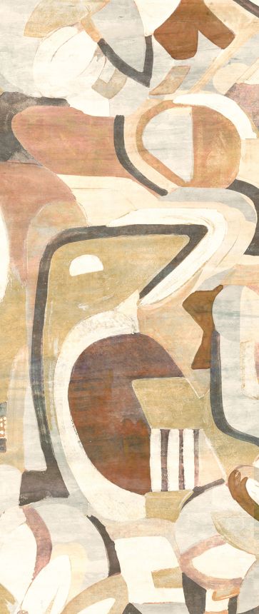 Brown-beige graphic wall mural, DG3WAR1012, Wall Designs III, Khroma by Masureel
