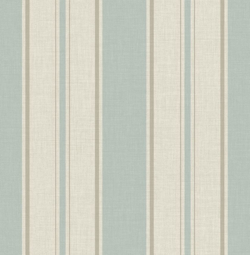 Beige-turquoise striped wallpaper, 118291, Next