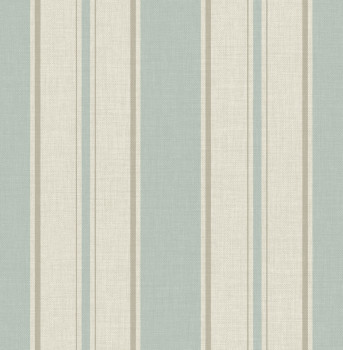 Beige-turquoise striped wallpaper, 118291, Next