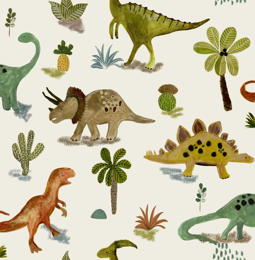 Children's wallpaper with dinosaurs, 118331, Next