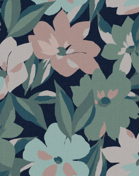 Blue floral wallpaper, 120208, Next