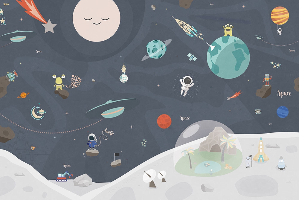 Mural wallpaper non-woven, digital print 30806, 418.5 x 280 cm, Smalltalk, BN International