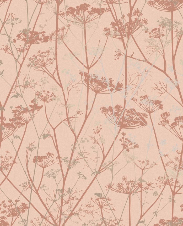 Pink wallpaper, meadow grass, 120372, Wiltshire Meadow, Clarissa Hulse