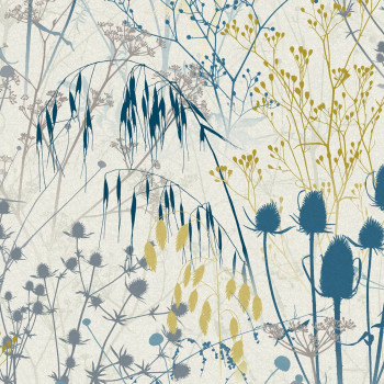 Gray wallpaper, grasses, leaves, 120377, Wiltshire Meadow, Clarissa Hulse