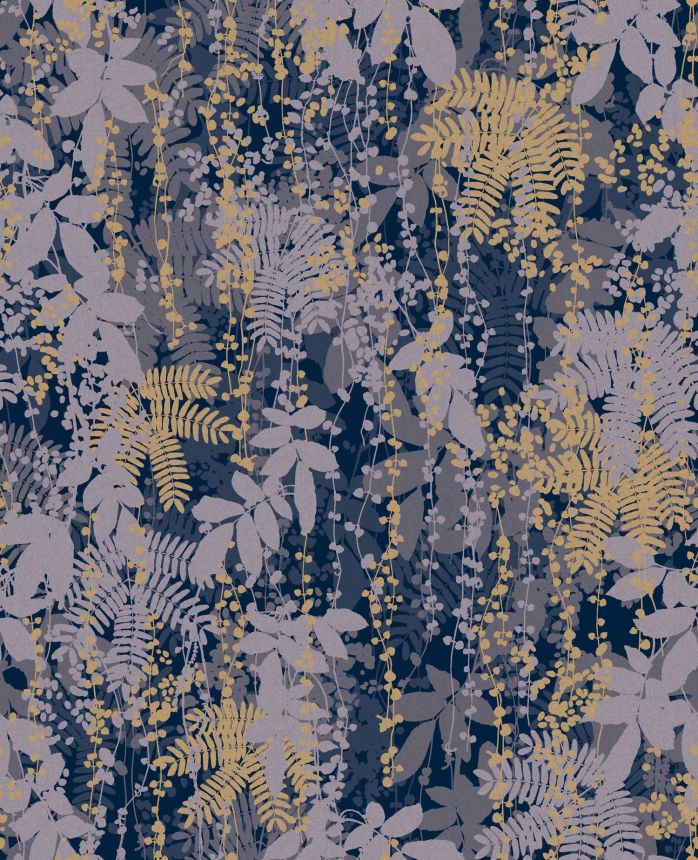 Blue wallpaper, leaves, 120382, Wiltshire Meadow, Clarissa Hulse
