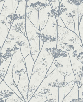 Gray wallpaper, meadow grasses, 120383, Wiltshire Meadow, Clarissa Hulse