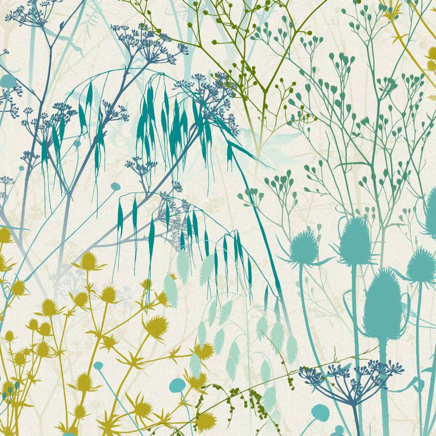 Gray wallpaper, grasses, leaves, 120387, Wiltshire Meadow, Clarissa Hulse