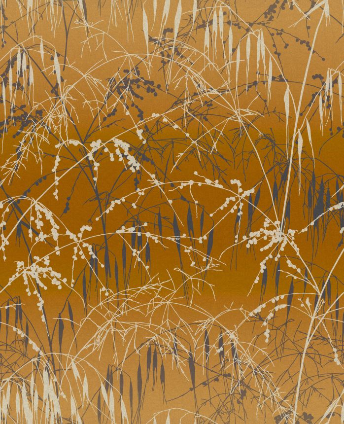 Ocher wallpaper, grasses, 120405, Wiltshire Meadow, Clarissa Hulse
