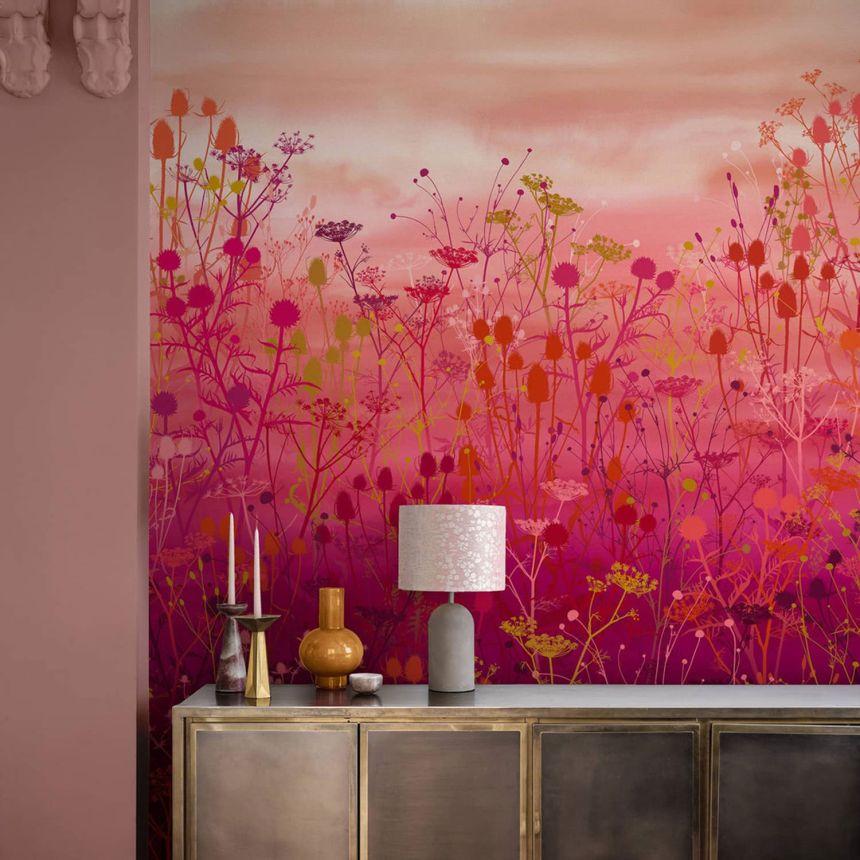 Wall mural with meadow grasses, 120409FXST, Wiltshire Meadow, Clarissa Hulse