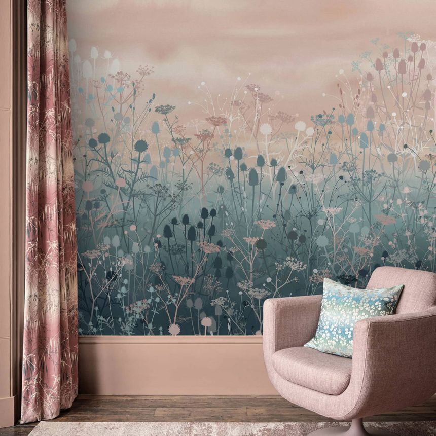 Wall mural with meadow grasses, 120410FXST, Wiltshire Meadow, Clarissa Hulse