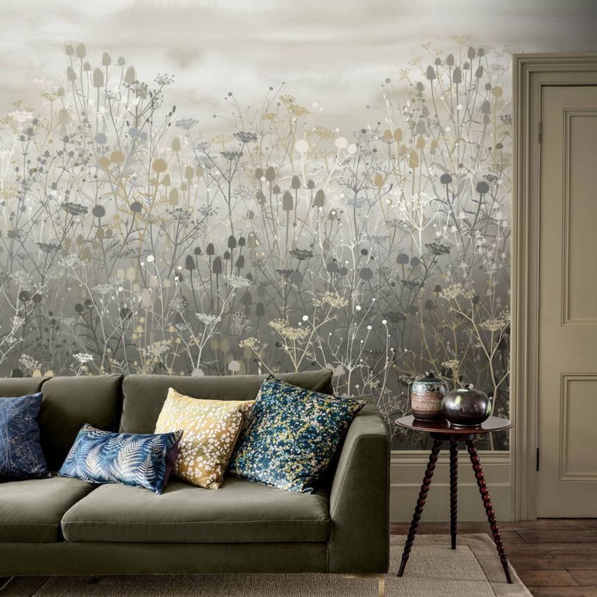 Wall mural with meadow grasses, 120418FXST, Wiltshire Meadow, Clarissa Hulse