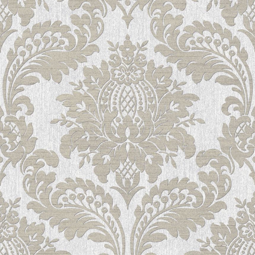 Gray-silver baroque non-woven wallpaper, 119972, Indulgence, Graham Brown Boutique
