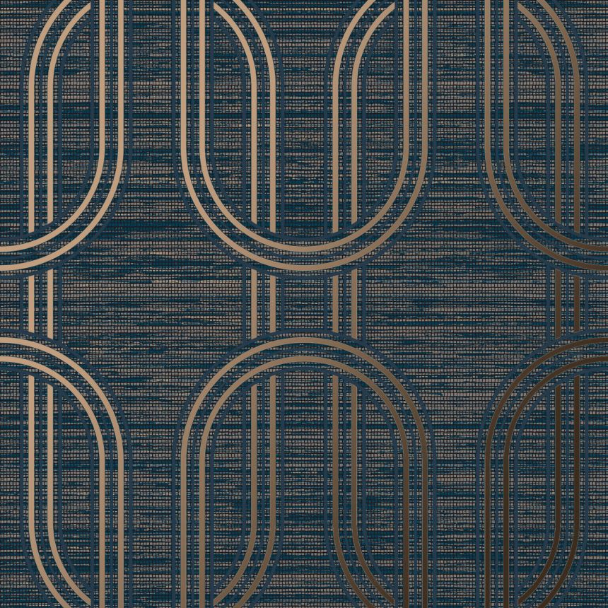 Luxuryblue  geometric pattern wallpaper, 120858, Indulgence, Graham Brown Boutique